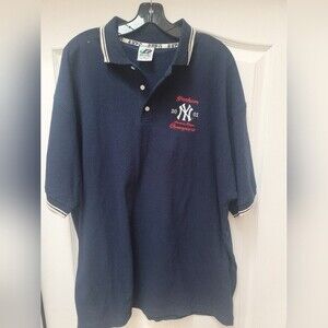 Vintage New York Yankees 2001 American League Champs Polo Shirt Size 2XL